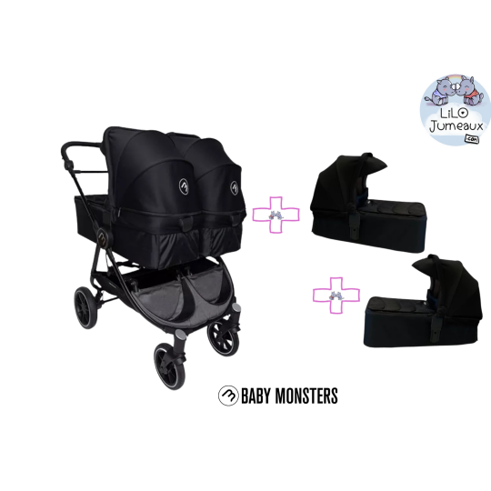 Poussette BABY MONSTERS Easy Twin 4 adorée par les parents