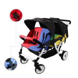 Poussette Familidoo 4 places Lidoo City – Idéale assistante maternelle | Lilo Jumeaux