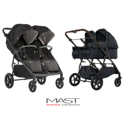 Pack Poussette M.Twin X + 2 nacelles MAST SWISS DESIGN