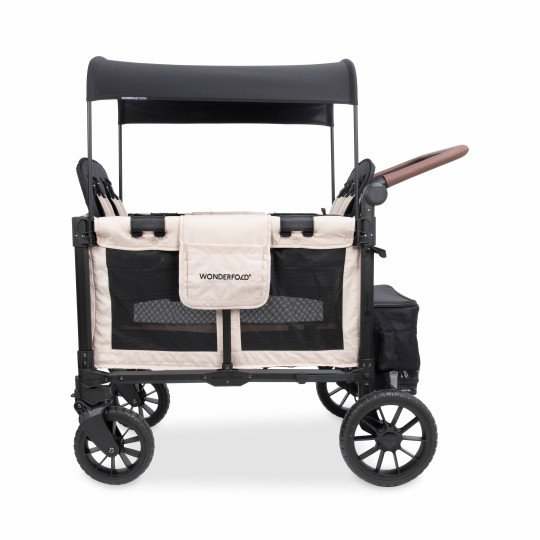 CHARIOT W4 LUXE PRO Beige WONDERFOLD idéal pour les ass' mat'