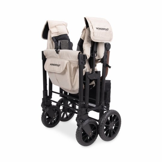 CHARIOT W4 LUXE PRO Beige WONDERFOLD idéal pour les ass' mat'