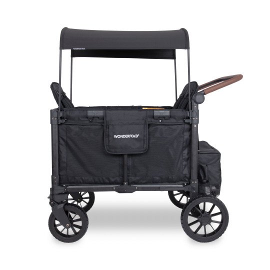 Chariot-Poussette W4 LuxePro Noir WonderFold idéal pour les ass' mat'