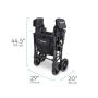 Chariot-Poussette W4 LuxePro Noir WonderFold idéal pour les ass' mat'