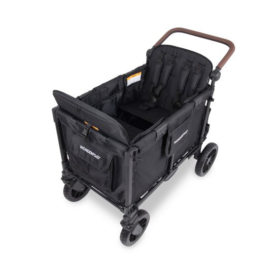 Chariot-Poussette W4 LuxePro Noir WonderFold idéal pour les ass' mat'
