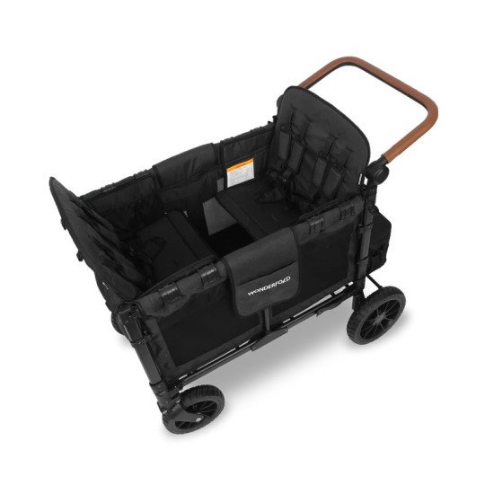 Chariot-Poussette W4 LuxePro Noir WonderFold idéal pour les ass' mat'