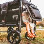 Chariot-Poussette W4 LuxePro Noir WonderFold idéal pour les ass' mat'