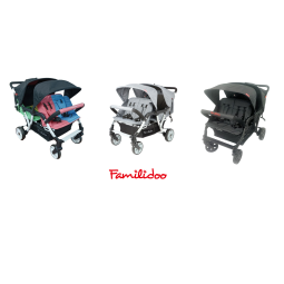 Poussette Familidoo 4 places Lidoo City – Idéale assistante maternelle | Lilo Jumeaux