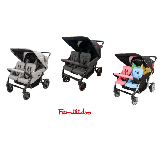Poussette 4 places FAMILIDOO LIDOO STAR dispo en 3 couleurs