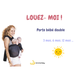 Location 2 Portes bébé double Jumeaux Minimonkey