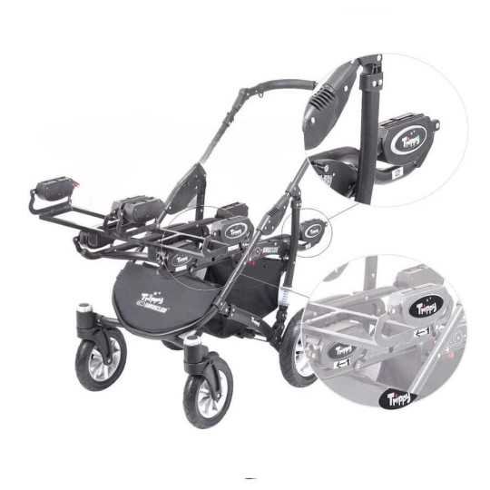 Location poussette triple Trippy  Idéale nounou & triplés