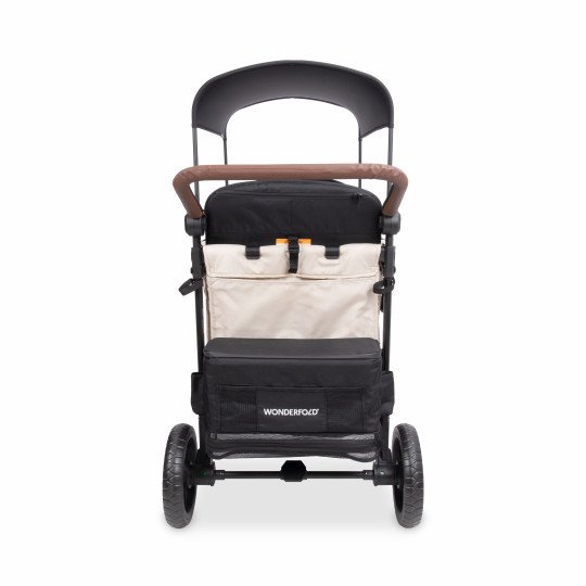 Chariot-Poussette W4 LuxePro Noir WonderFold idéal pour les ass' mat'
