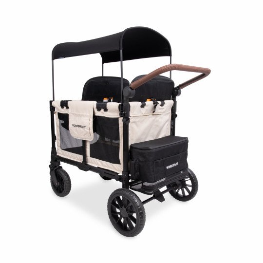 Chariot-Poussette W4 LuxePro Noir WonderFold idéal pour les ass' mat'