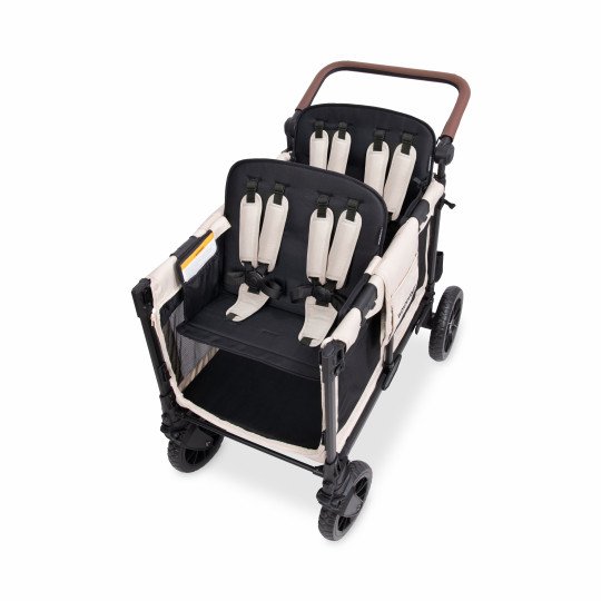 Chariot-Poussette W4 LuxePro Noir WonderFold idéal pour les ass' mat'