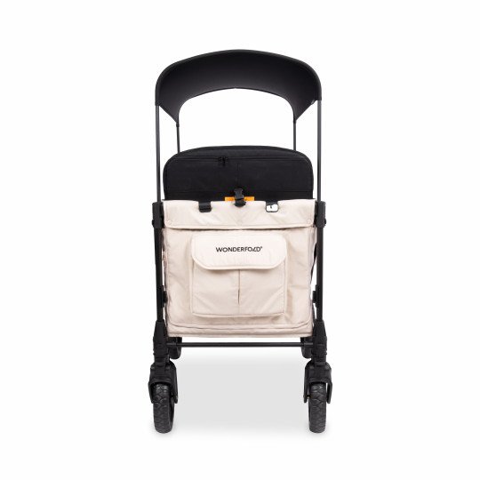 Chariot-Poussette W4 LuxePro Noir WonderFold idéal pour les ass' mat'