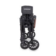 Chariot-Poussette W4 LuxePro Noir WonderFold idéal pour les ass' mat'