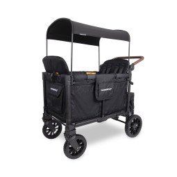 Chariot-Poussette W4 LuxePro Noir WonderFold idéal pour les ass' mat'