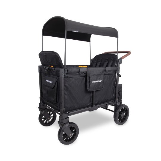 Chariot-Poussette W4 LuxePro Noir WonderFold idéal pour les ass' mat'
