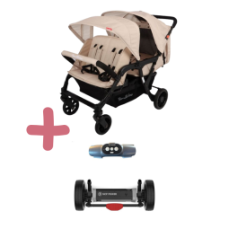 Pack Lidoo Lite Poussette Familidoo 4 places Lidoo Lite avec motorisation– Idéale assistante maternelle | Lilo Jumeaux