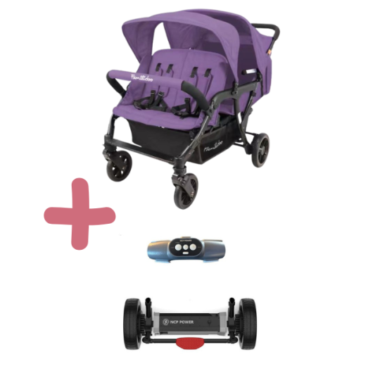 Pack Lidoo Lite Poussette Familidoo 4 places Lidoo Lite avec motorisation– Idéale assistante maternelle | Lilo Jumeaux