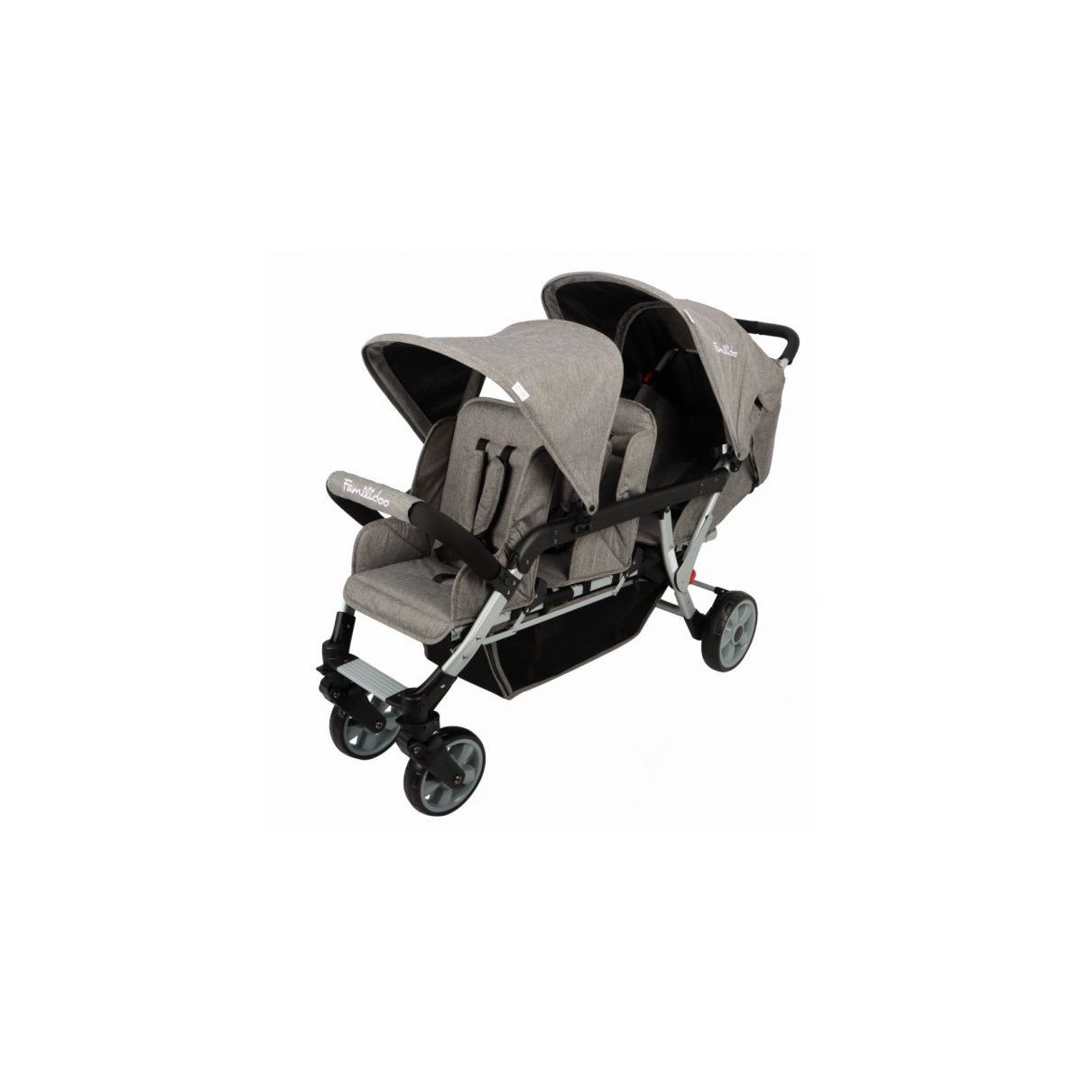 Poussette 3 places FAMILIDOO Ergondrive Noire: adoré des pros