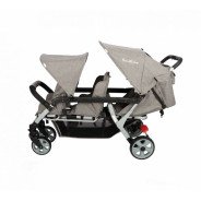 Poussette 3 places FAMILIDOO Ergondrive Noire: adoré des pros