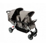Poussette 3 places FAMILIDOO Ergondrive Noire: adoré des pros