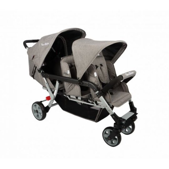 Poussette 3 places FAMILIDOO Ergondrive Noire: adoré des pros