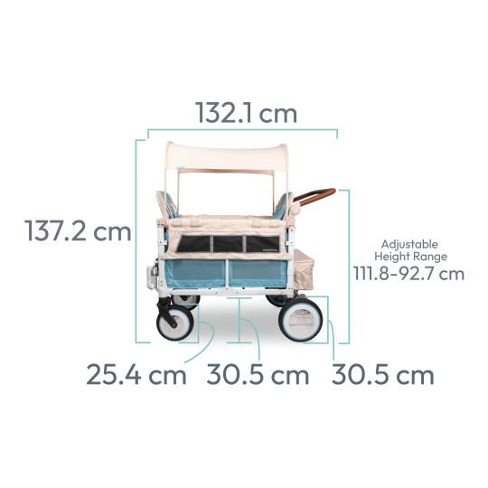 Poussette Wagon 4 Places Wonderfold Volkswagen Bondi Blue