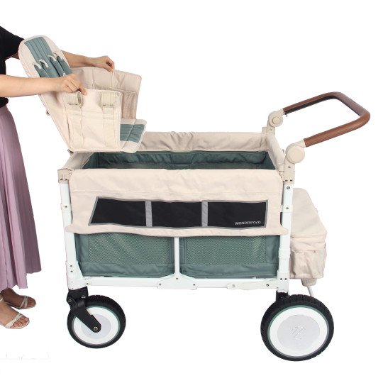 Wonderfold Volkswagen Vert Sauge – Poussette Wagon 4 Places Premium