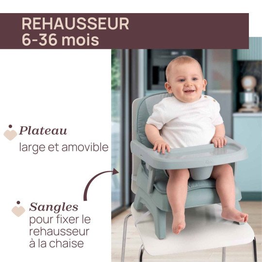Réhausseur Bento Chicco : Siège repas bébé pliable